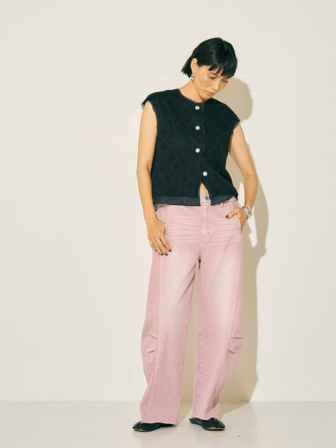KNEE TUCK DENIM PT /Y252-31054